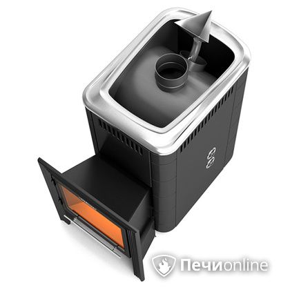 Дровяная банная печь TMF Ангара 2012 ВИТРА Inox антрацит с т/о  в Анапе