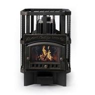 Печь для бани НМК Сибирь «Сибирь-32» каминная дверца кованная сетка, чугун