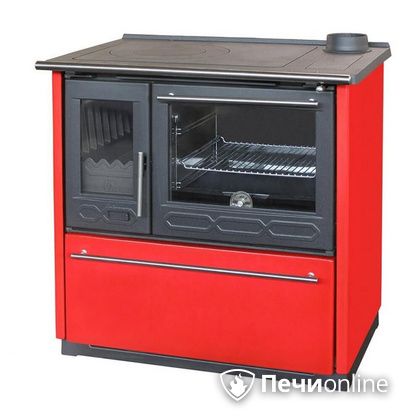 Отопительная печь Plamen 850 Glas красная труба справа в Анапе