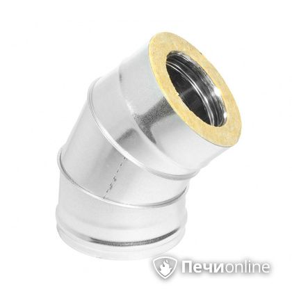 Колено 135° (45°) Теплов и Сухов Отвод Термо 45* ОТ-Р 430-0.5/оцинковка D120/180 в Анапе