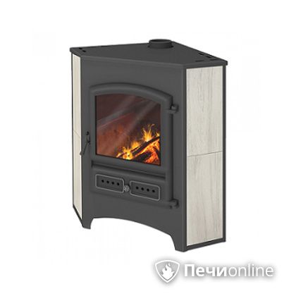 Печь-камин Этна (БКД) угловой беж. 9 кВт (150 кв.м) в Анапе