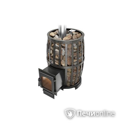 Дровяная печь-каменка Везувий Легенда Русский пар Ковка 24 (270) в Анапе