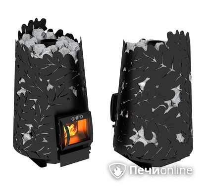 Дровяная печь-каменка GrillD Dubravo 180 short black в Анапе