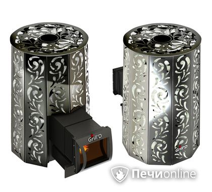 Дровяная печь-каменка GrillD Violet long Жадеит 80 в Анапе