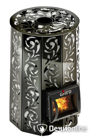 Дровяная печь-каменка GrillD Violet short Жадеит 80 в Анапе