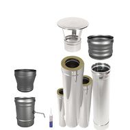 Дымоход Теплов и Сухов Готовый комплект дымохода D200 высота 4 м стандарт