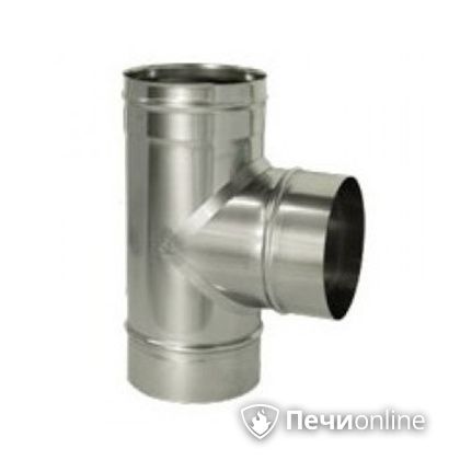 Дымоход Дымок Тройник 90° одностенный 0.5 мм TRHR90 115 в Анапе