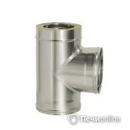 Дымоход Дымок Тройник 90° с изоляцией 0,8 мм. ТRFR90 150/230 в Анапе