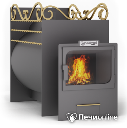 Дровяные печи-каменки Сабантуй 26 панорама под обкладку кирпичом в Анапе