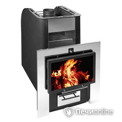 Дровяная банная печь Конвектика Ниагара Сетка 16 Плазма антрацит в Анапе