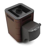 Дровяная банная печь TMF Оса Inox дверь антрацит шоколад