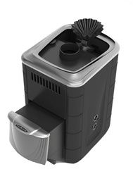 Дровяная печь-каменка TMF  Гейзер Мини 2016 Carbon ДН ЗК ТО антрацит