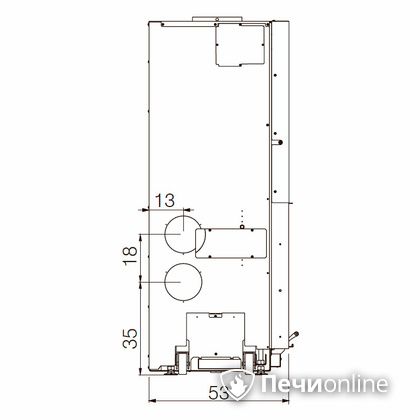 Каминная топка Edilkamin WINDO 70 nero в Анапе