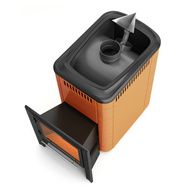 Дровяная банная печь TMF Ангара 2012 ВИТРА Inox терракота