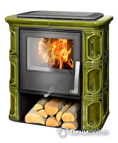 Печь-камин ABX Florencie, зеленая в Анапе