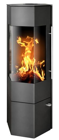 Печь-камин ABX Vegas, черная сталь в Анапе