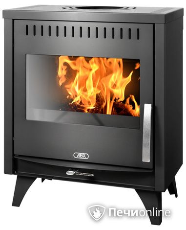 Печь-камин ABX Tampa, черная сталь в Анапе