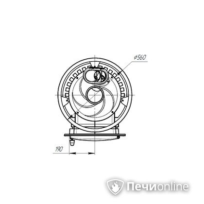 Дровяная печь-каменка Прометалл Атмосфера М короткий топливный канал сетка в Анапе