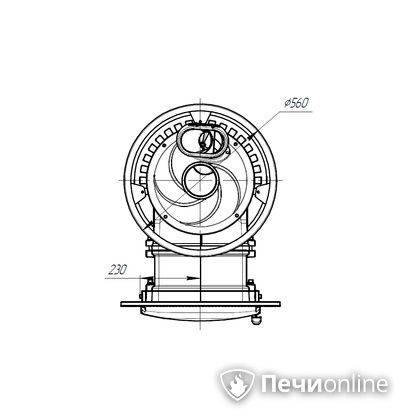 Дровяная печь-каменка Прометалл Атмосфера L сетка нержавейка в Анапе