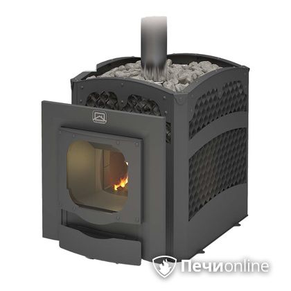 Дровяная банная печь Теплодар Былина сетка 24 Ч Панорама (1.1) в Анапе