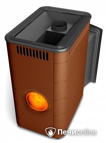 Дровяная банная печь TMF Аврора Inox Витра Иллюминатор терракота  в Анапе