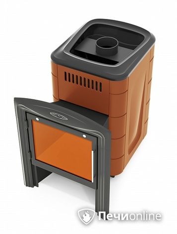 Дровяная банная печь TMF Компакт 2017 Inox Витра терракота в Анапе