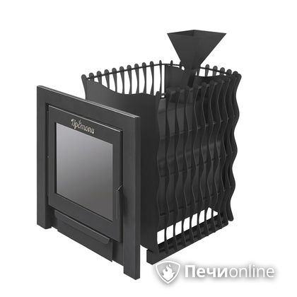 Дровяная банная печь Протопи Вулкан 14 Подкова Панорама в Анапе