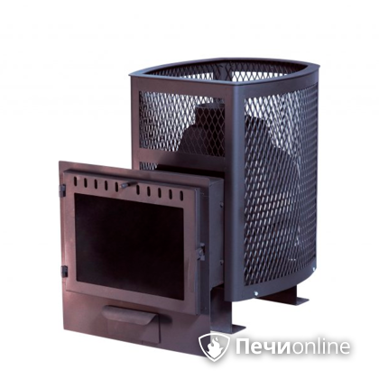 Дровяная банная печь НМК Сибирь Сибирь 20 сетка зк, панорама в Анапе
