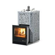 Дровяная печь-каменка ИзиСтим Ялта 15 (Хохлома), AISI 321