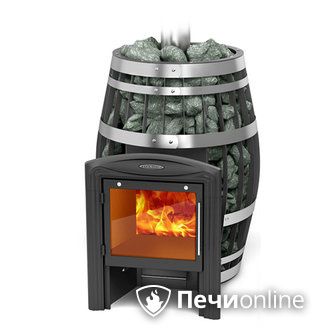Дровяная банная печь TMF Саяны XXL 2015 Inox Витра с закрытой каменкой в Анапе