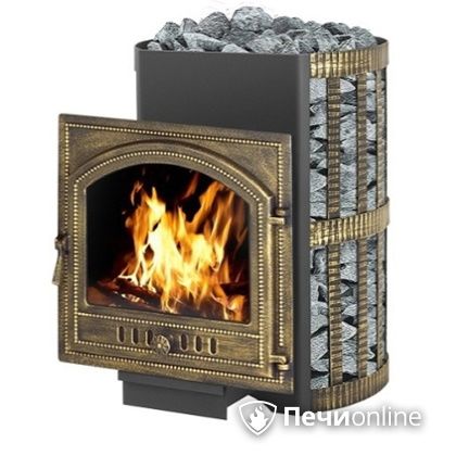 Дровяная банная печь Везувий Скиф Ковка 22 (205) в Анапе