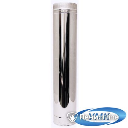 Дымоход УМК Труба D160 L=1.0 м 1.0мм. нержавейка в Анапе