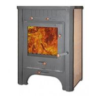 Печь-камин Экокамин Бавария с плитой чугунная