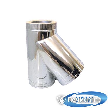 Дымоход УМК Сэндвич-тройник 135° D115х200 Н+Оц 10 мм 05 мм. по воде в Анапе