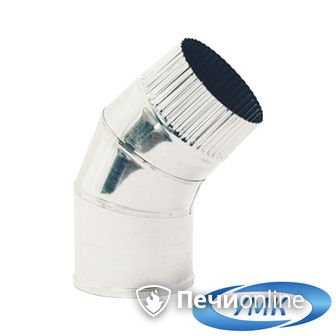 Дымоход УМК Отвод 135° D130 1.0мм нержавейка в Анапе