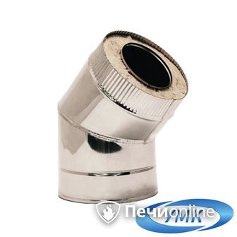 Дымоход УМК Сэндвич-отвод 135°  D140х200 Н+Н 1.0мм 0.5мм по воде в Анапе