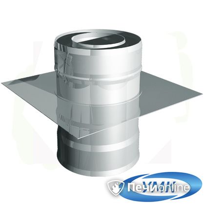 Дымоход УМК Монтажная площадка D100х160 Н+Н 1,0мм 0,5мм по воде в Анапе