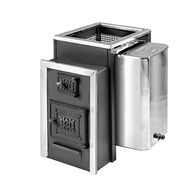 Дровяная банная печь Радуга ПБ-21Б (под навесной бак 45л) 6 мм прочистная дверца