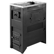 Печь для бани Радуга ПБ-34 с теплообменником закрытая каменка 6 мм прочистная дверца