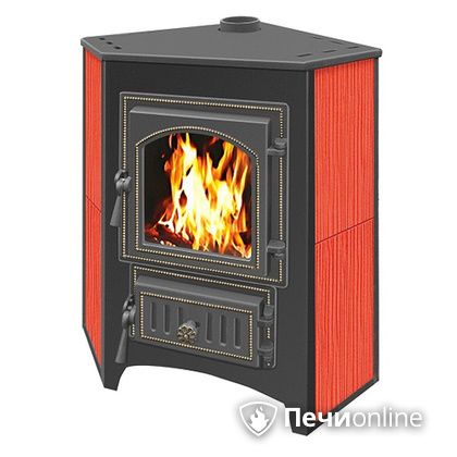 Печь-камин Везувий ПК-01(220) угловой красный в Анапе