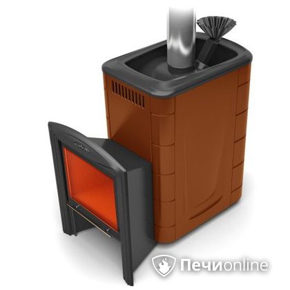 Дровяная банная печь TMF Гейзер 2014 Carbon Витра терракота в Анапе