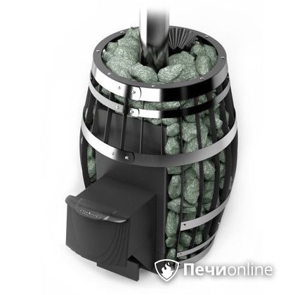 Дровяная банная печь TMF Саяны XXL 2015 Inox с закрытой каменкой и теплообменником дверь антрацит в Анапе