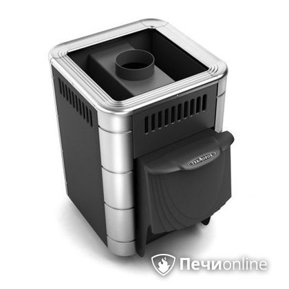 Дровяная банная печь TMF Оса Inox дверь антрацит короткий канал антрацит в Анапе