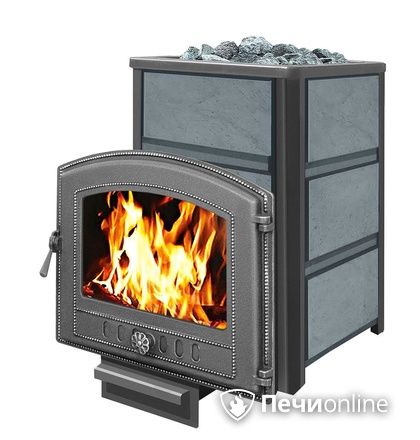 Дровяная банная печь Везувий Легенда 16 (224) в талькохлорите чугун в Анапе