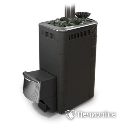 Дровяная банная печь TMF Гейзер XXL 2017 Inox дверь из нержавейки закрытая каменка антрацит в Анапе