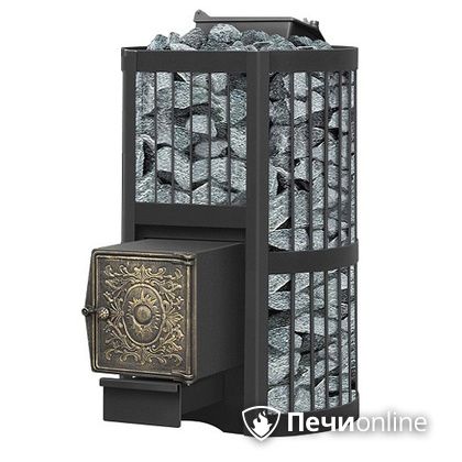 Дровяная банная печь Везувий Ураган Стандарт 22 (ДТ-4) с закрытой каменкой чугун в Анапе