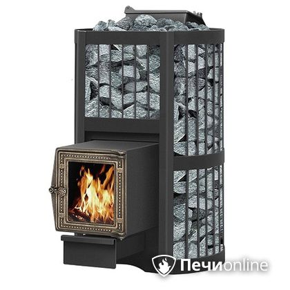 Дровяная банная печь Везувий Ураган Стандарт 22 (ДТ-4С) с закрытой каменкой чугун в Анапе