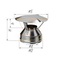 Дымоход Феррум Оголовок оцинкованный d-200/280 по воде