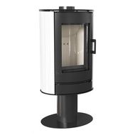 Печь-камин Kratki Koza/AB/S/N Kafel Bialy (кафель белый) 8 кВт стальная