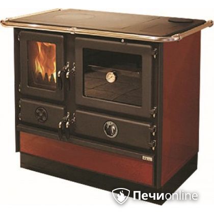 Отопительно-варочная печь MBS Thermo Magnum Red R с теплообменником и духовым шкафом в Анапе